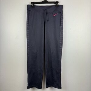 NIKE‎ Dri-Fit Womens running Straight zip leg pants Gray/Pink - XS